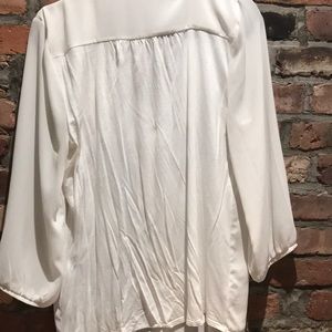 LOFT Tops - LOFT White Flowy blouse L LOFT Tops - LOFT White Flowy blouse L